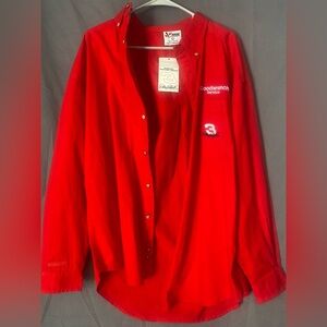 VTG NASCAR Chase Authentics Dale Earnhardt Red button front shirt NWT 1996